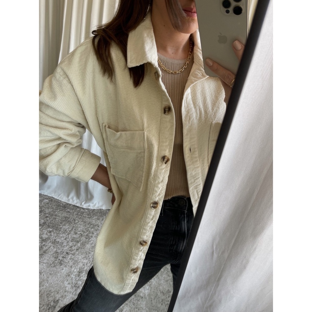GALA CORDUROY SHIRT — In Ivory - Picture 7 of 8